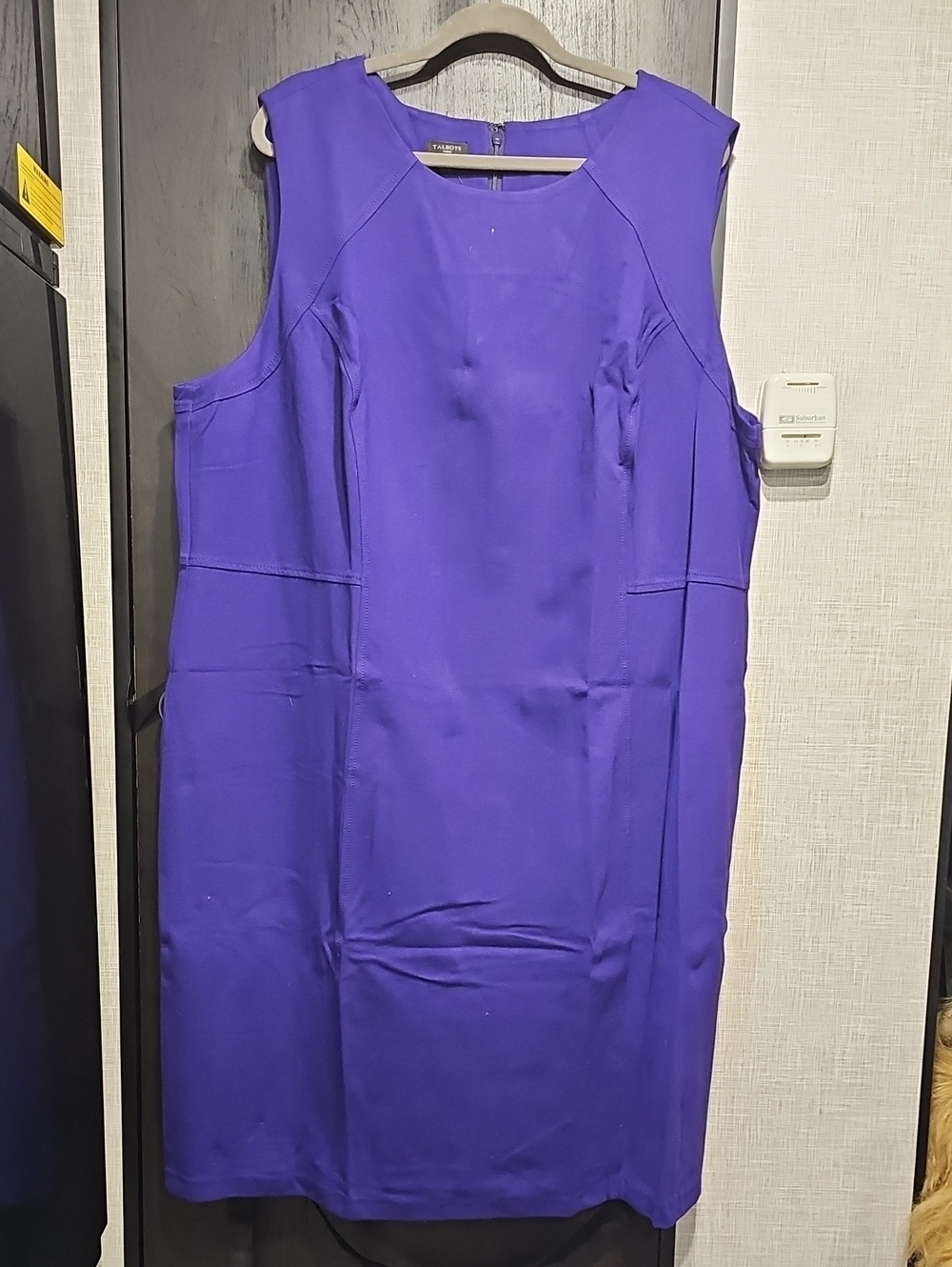 Talbots Sleeveless Purple Midi Shift Dress